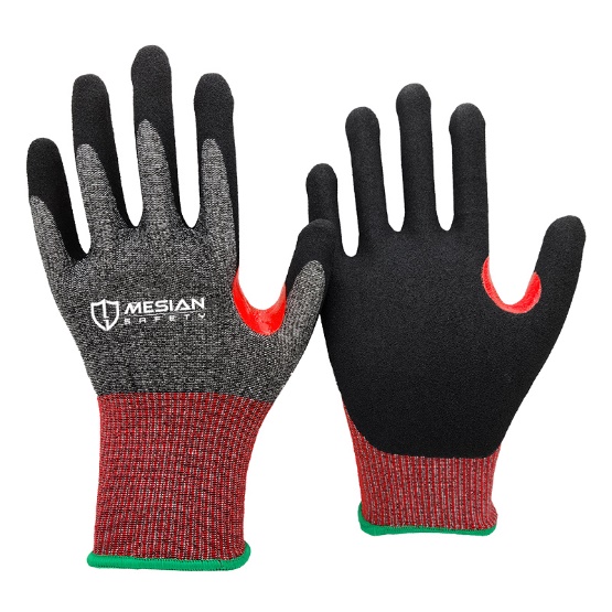 MS200-SB3PG18 Cut Resistant A5/E Sandy Nitrile Gloves