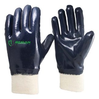 MS500-NB1F 13 Blue Nitrile Gloves Coated