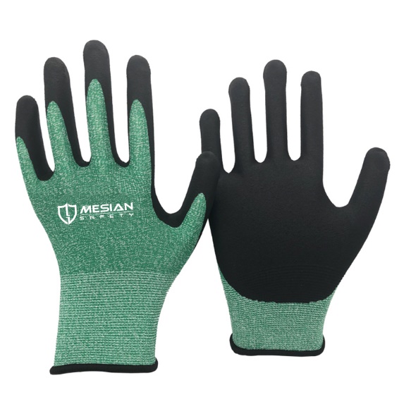 MS500AB2PG15 Nylon & Spandex Knitted Liner Micro-foam Nitrile Gloves