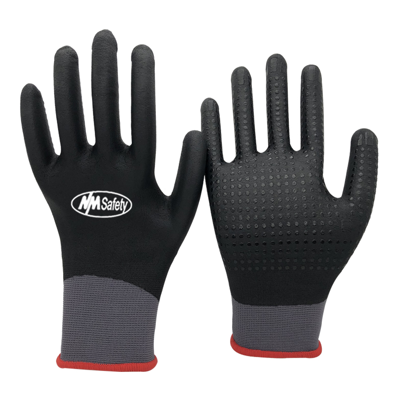 MS500AB2PG15 Nylon & Spandex Knitted Liner Micro-foam Nitrile Fully Dipped Gloves