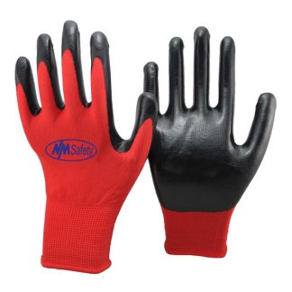 MS500PB1P13G Knitted Liner Smooth Nitrile Coated Gloves