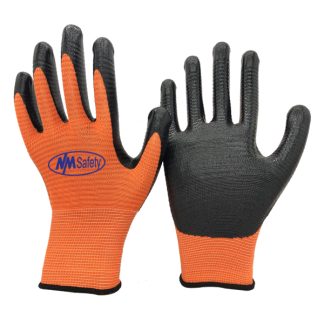 MS500PB1PG13 Knitted Liner Smooth Nitrile Palm Gloves
